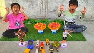 gadi wala cartoon | toy helicopter ki video | jcb, car,tractor,bus,mini tarctor , train, baribe #3