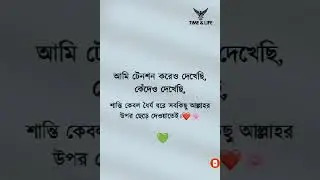 কেবলমাত্র আল্লাহর উপর সবকিছু ছেড়ে দেওয়াতেই শান্তি পাওয়া যায় #shortvideos #vairalshort