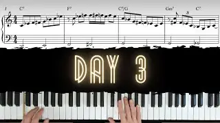 Day 3 - C Minor Blues Scale Over C Blues (+ 3 Blues Etudes) | 30 Day Jazz-Blues Piano Challenge