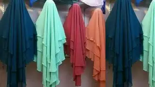 3 Layered Hijab/ Naqab Cutting And Stitching/ Instant Hijab Design/3 Layer Khimar With Nosepiece DIY