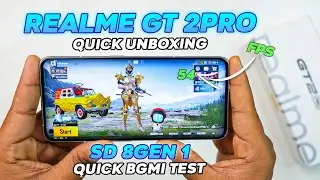 Realme GT2 Pro Unboxing and BGMI Test With FPS Meter 🔥Snapdragon 8 Gen 1🔥