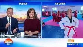 Australian Martial Arts on the Today Show- Natalia Cooper Hip Throw