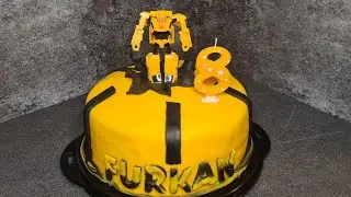 Transformers Torte/ Bumblebee Auto/Geburtstagstorte/Junge/gelb/schnell/ einfach / ohne backen