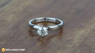 0.90 Carat Six-Prong Round Solitaire Diamond Engagement Ring