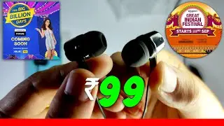 Best Cheapest Earphones Under Rs 99 Kratos Thump Wired Earphones Budget Earphones under $1 Unboxing