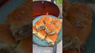 Grilled buns with fried pork #baby #monkey #cooking #food