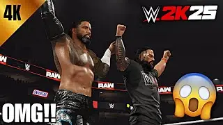 WWE2K25 - Roman Reigns & Jey Uso vs Bron Breakker & Bronson Reed | RAW Tag Team Match
