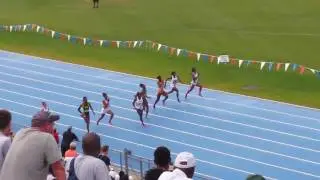 NCAA DI East Preliminary Round 2016. Women 100m Quarter Finals Heat 3
