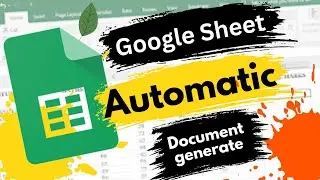 Google Sheet for automatic documents generator in Bangla | Google Sheet Automation in Bangla