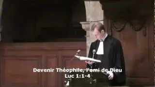 Devenir Théophile, l'ami de Dieu  (Luc 1/1-4)