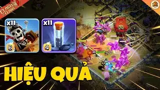 Spam Drag Rider Strategy + 11 Totem Spells Easily To Beat Town Hall 18 in Clash of Clans