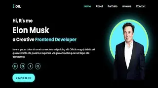 one page Portfolio website using html css only || Animated portfolio website eye catching design
