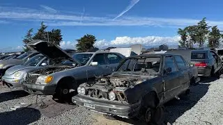 Tour of German Car Section at Junkyard near Monterey California