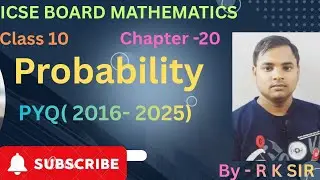 Icse board maths class 10| chapter -probability Pyq| pyq probability| important question probability