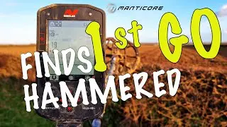 Minelab Manticore 1ST SILVER hammered coins while metal detecting