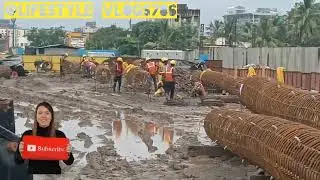 #pilling || Bullet train project BKC Mumbai site to Ahmedabad pile foundation concrete castingpil