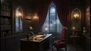 Cozy Gothic Night Ambience for Study & Sleep (4K)
