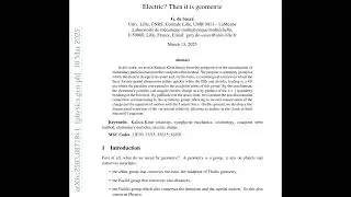 Electric Charge as a Geometric Invariant: A Kaluza-Klein Revisited