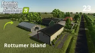 BUILDING A NEW STABLE FOR THE BUFFALO AND STARTING MOWING | ROTTUMER ISLAND #23 | FS25
