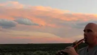 Sunset in Tres Piedras (Night Beams 2): Laughing Crow Bubinga Gm Drone flute