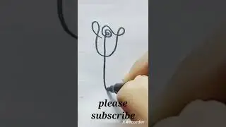 how to draw a rose in signature style|#easy drawing|#signaturewithrose 2023