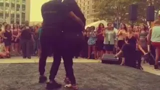 09/11/16 - Crystal City Sip and Salsa - Bachata Demo with Rey and Patty