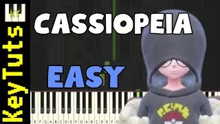 Battle! Cassiopeia [Pokemon Scarlet and Violet] - Easy Mode [Piano Tutorial] (Synthesia)