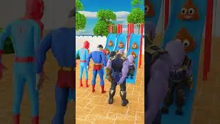 Thanos and Spider-man with Super man Sent Back Lil Thanos and Lil Spidey To Slide! 😆