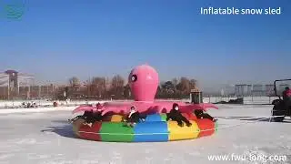 Inflatable Snow Sled Ride | Fun & Safe Winter Attraction for Snow Parks