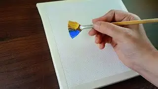 Easy way to Paint a Snow Meets the Sunset Light / Acrylic Landscape Tutorial / DEMO #270