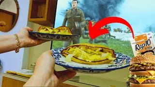 FAZENDO UM BIG MAC CASEIRO COM RAP10 + NOITE DE FILME 🍔🎬