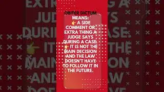 Phrase | Obiter Dictum | Meaning | #BetterVocabulary #StrongerWords #WordChoice #EnglishSynonyms