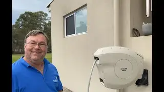 Mounting a hose reel onto a Hebel wall