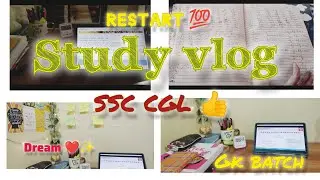 SSC CGL STUDY VLOG 2026💯✨👍|| Restart my preperation after long 👍💯#ssccgl 