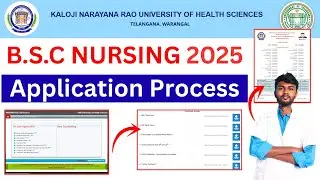 bsc nursing admission 2025 online apply - Step By Step Process | how to apply knruhs bsc nursing