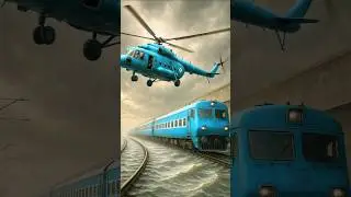 🚨 Brave Soldier Rescues Crying Child & Passengers from Storm-Hit Train 🚂🌪️#rescue #ainimation #ai