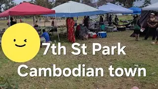 In 4k Cambodian town 7th st park Long Beach Ca