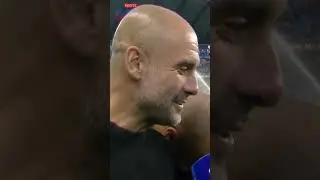 Thierry Henry hugs Pep Guardiola during interview #Shorts