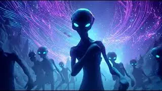 Aliens Dancing VJ Loop 4K | Halloween Visuals - Background Party Video ( no sound )