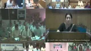 HRD Minister Smt. Smriti Irani Video Conferencing with Southern Region 29 September 2015
