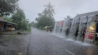 It&rsquo;s Raining. I Walk in Quiet Village. Relaxing Sound for Sleep Meditation & Study. White Noise.