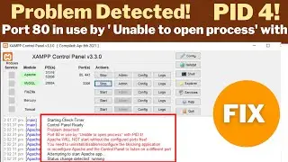 Problem detected! Port 80 in use by 