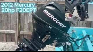 2012 mercury 20 hp outboard motor tilt trim unit  test