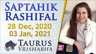Taurus (Vrishabha) Saptahik Rashifal | 28 Dec 2020 - 3 Jan 2021 | वृषभ राशि साप्ताहिक राशिफल | Tarot