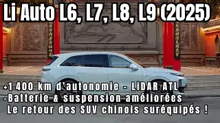 Li Auto 2025 : SUV L6 &agrave; L9 avec 1 443 km d&rsquo;autonomie et luxe total d&egrave;s 34 500 &euro; !