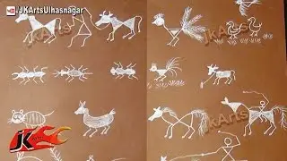 Warli Art #6 Harmony with Nature Birds, Animals | JK Arts Classes