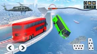 Impossible Bus Driving Master Android GamePlay FHD - Red Color Bus Driving Simulator