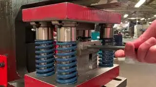 FLATTEN, TRIM, AND PUNCH, STEEL ROD ON AN IRONWORKER