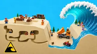 Underground Tunnels with Miners in Danger &ndash; Tsunami Strikes the City! Dam Breach Experiment