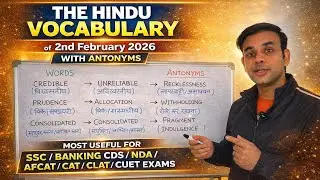 THE HINDU VOCABULARY | 02/02/2026 | SSC | BANKING | SBI | IBPS | CDS | NDA | AFCAT | CAT | CLAT